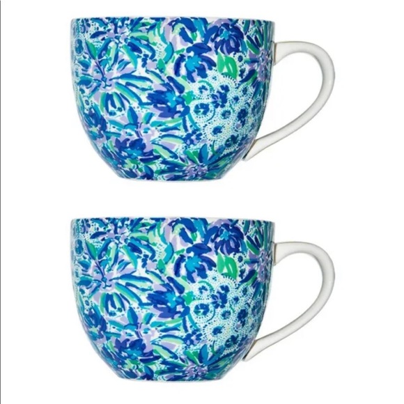 Lilly Pulitzer Other - Lilly Pulitzer mugs set blue lion